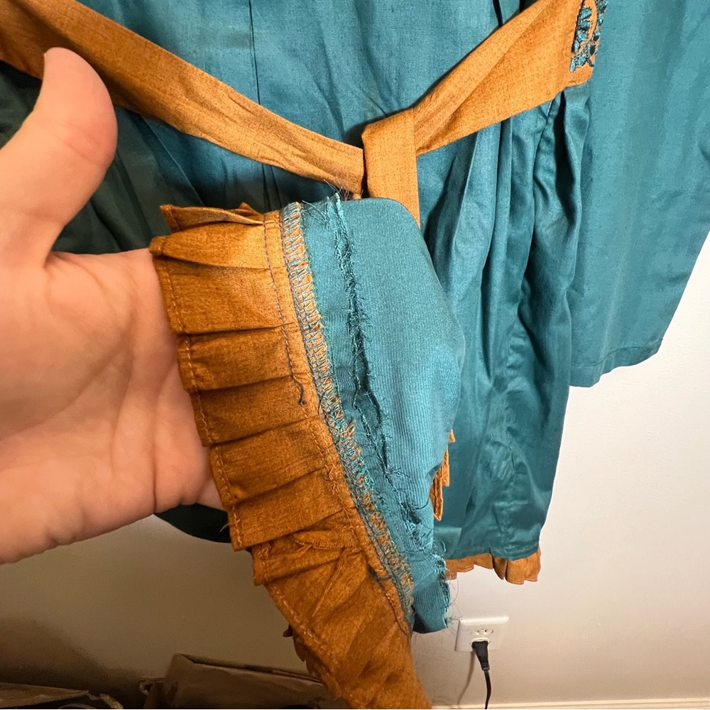 POLO Ralph Lauren Teal & Gold Dress - Picture 8 of 8